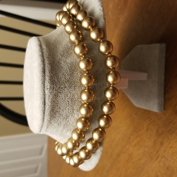 Copper color beaded necklace - Picture 4 of 8